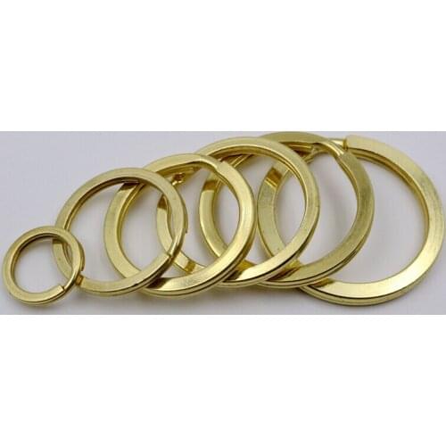 10 piece/lot Pure copper key ring brass DIY hardware fittings leather fittings