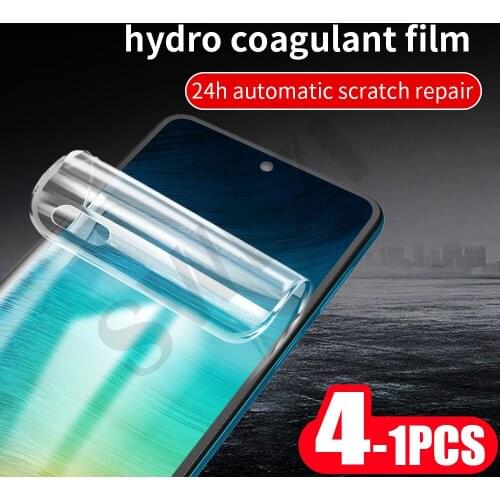 4-1Pcs soft full cove phone screen protector for redmi note 8 8T pro protective hydrogel film Not Glass