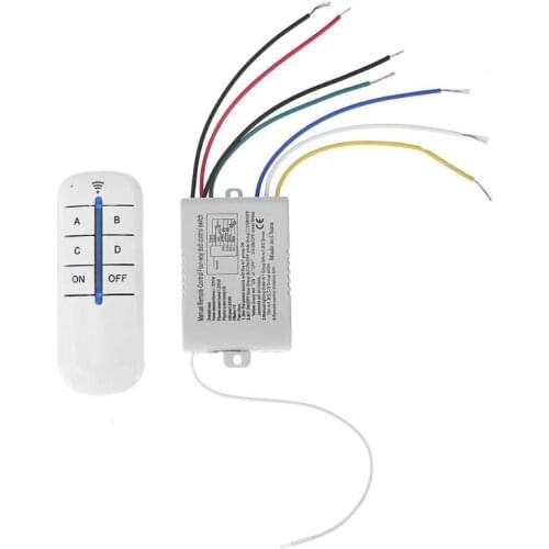4 Relay 220V Wireless Remote Control Switch ON/OFF 220V Lamp Light Digital Wireless Wall Remote Switch Receiver Transmitter For