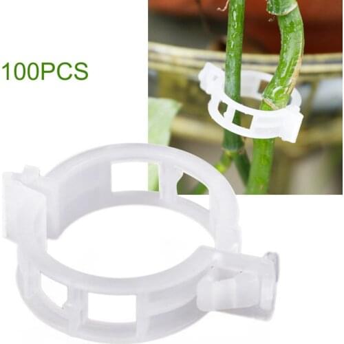 50/100pcs Garden Clips Plant Clamp Plants Support Plastic Controll The Growth Greenhouse Vegetable Growing Trellis Clamps
