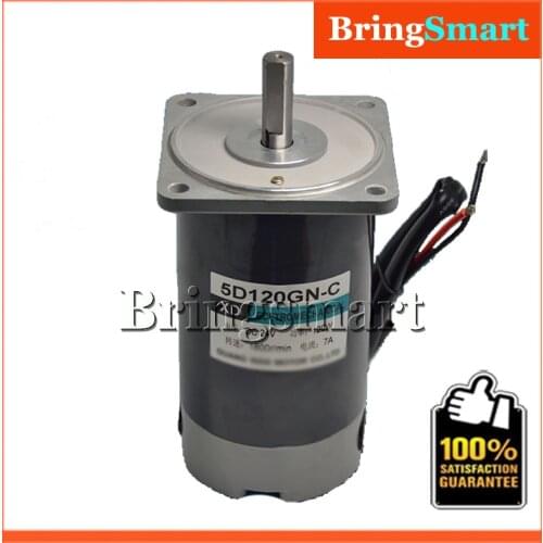 5D120GN-C 12 Volt DC High Speed 1800rpm Permanent Magnet Motor 120W 24V 3000rpm DC Speed Regulation Reversible Electric Motor