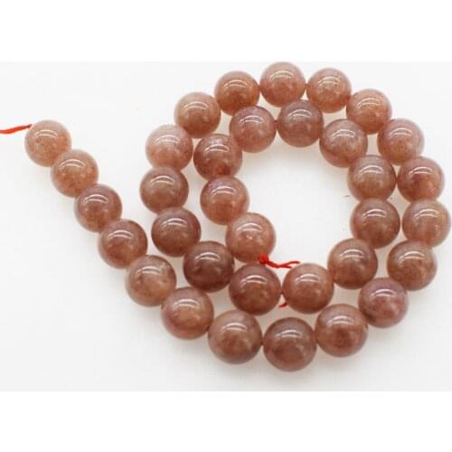Loose beads red strawberry quartz 12mm round 38cm for DIY jewelry making FPPJ wholesale beads nature gemstone