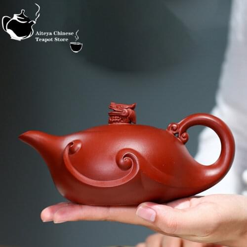 Yixing Purple Clay Pot Raw Mine Dahongpao Youlong Yunhai Longyun Teapot Kung Fu Tea Set 350ml