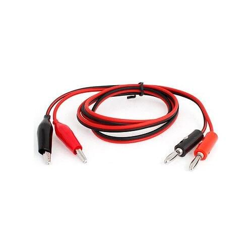 Double Crocodile Clip Banana Plug Multimeter Test Lead 1m 901913-WYBCSX