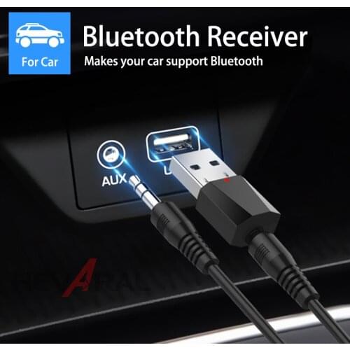 Hevaral Stereo USB Bluetooth Receiver 4.2 3.5mm AUX Jack For Car Headphone Speaker Wireless Audio Receptor Bluetooth Adapter
