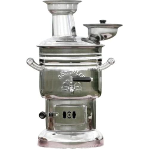 Stainless Steel chrome samovar kettle 4 liters tea sets Teapot camping samovar wood stove outdoor Tableware for camping picnic