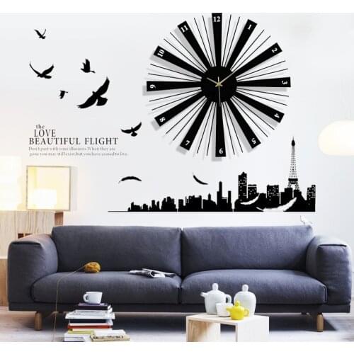 Creative fashion decoration wall clock living room clock home modern simple quiet quartz clock wall clock