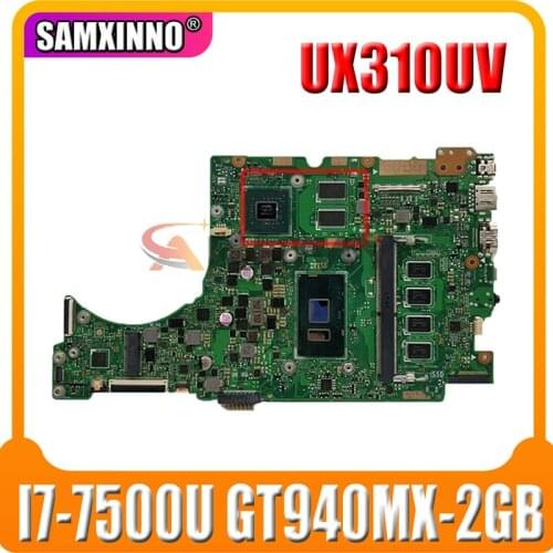 UX310UV Laptop motherboard for ASUS UX410UQK (14 inch) UX410U UX310U original mainboard 8GB-RAM I7-7500U GT940MX-2GB