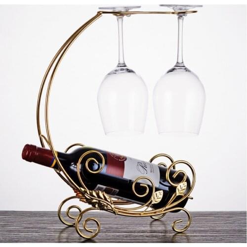 Metal Wine Rack Creative Hanging Wine Glass Holder Display Stand Bar Bracket Decor