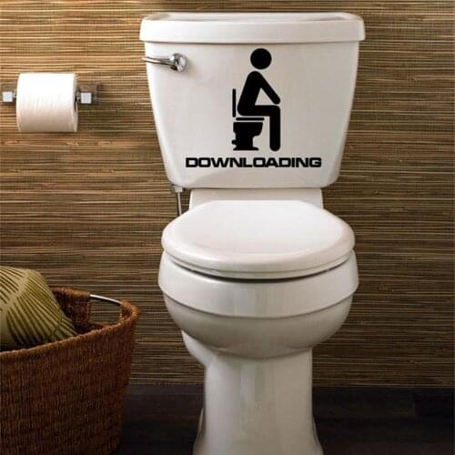 WC Toilet Entrance Sign Door Stickers For Public Place Home Decoration Vinyl Creative Pattern Wall Decals Diy Funny Mural HQ301