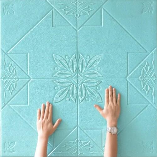 3d Stereo Wall Tile Wallpaper Wall Waterproof Foam Self-adhesive Stickers Living Room Bedroom Wallpaper Vinyl Wallpapers PVC