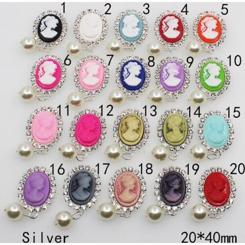 New Metal Buttons For Clothing 10pcs/Lot 20*40mm Rectangle Acrylic Sewing Handwork Buttons Decoration Mix Color