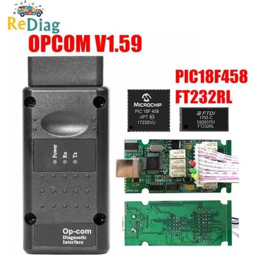 OPCOM V1.99 V1.95 V1.78 V1.70 V1.65 V1.59 OBD2 CAN-BUS Code Reader For Opel OP COM OP-COM obd2 Diagnostic PIC18F458 FTDI Chip