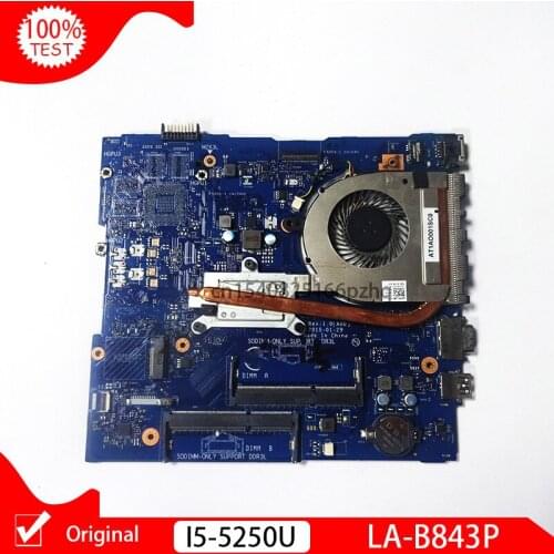 Original Laptop motherboard For DELL Insprion 5558 Core SR26C i5-5250U Mainboard CN-0NCF24 0NCF24 AAL10 LA-B843P