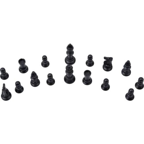 32pcs Plastic Chess Pieces Complete Chessmen International Word Chess Set Black & White Chess Piece Entertainment Accessori