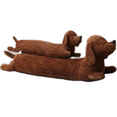 1.1M Dachshund Plush Throw Pillow Unique Stuffed Animals Fox Princess Hug Pillow Long Body Husky Sleeping Bed Cushion For Boy