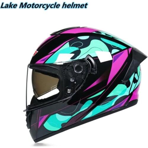 DOT Approved Safety Full Face Motorcycle Helmet Voyage Racing doublevLens Helmet LVS HF-701