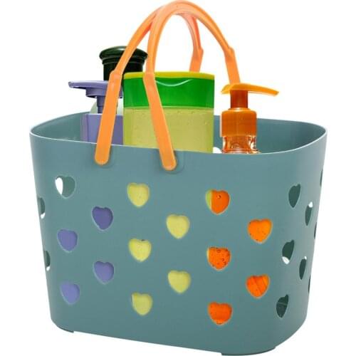Portable Bath Basket Bathroom Products Shampoo Sundries Storage Basket Multi-functional Hollow Small Basket Bathroom Supplies