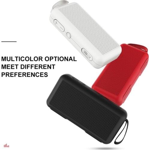 Portable TWS Multifunction Bluetooth Speaker Built-in Microphone Micro SD Card Slot Radio 500mAh Capacity Battery Subwoofer