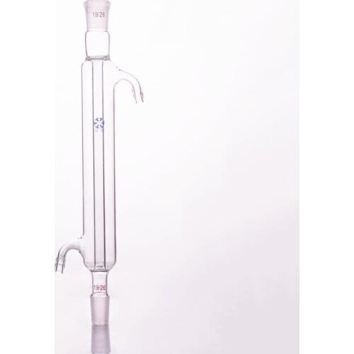 Straight condenser,Length 80mm/100mm/120mm/150mm/180mm/200mm/250mm,Condenser Liebig with fused inner tube,Joint 19/26+19/26