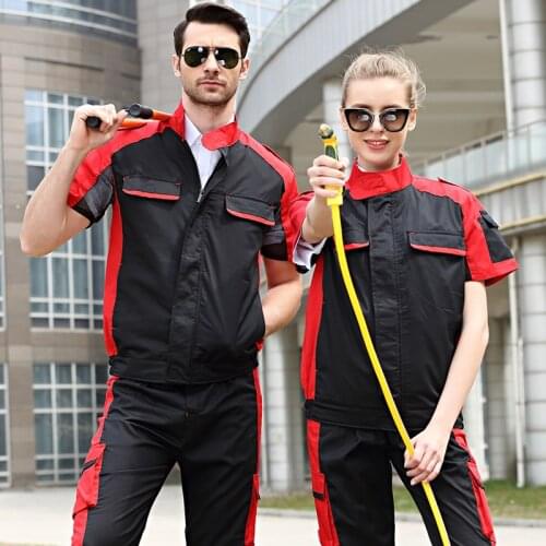 Working clothing workwear clothes men women overalls workmen uniform car workshop fashion work suit mechanical workshop jacket