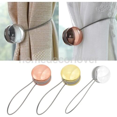 MagiDeal Modern Magnetic tie-backs Tiebacks Buckle Holdback Clip for Curtain Nets Voiles Simple Style Curtain Tieback Home Decor
