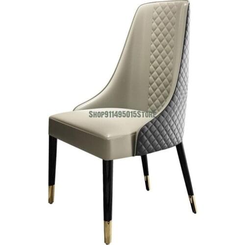 Dining Chair Light Luxury Restaurant Solid Wood Chair Nordic Casual Creative Net Red Ins Modern Minimalist Backrest Stool