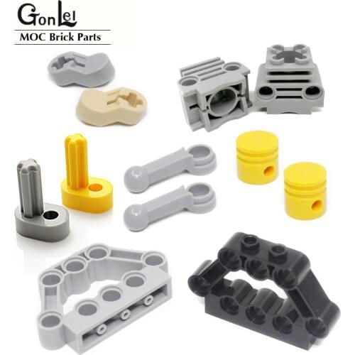 10Pcs Technic Parts Technology Sports Car Engine MOC Cylinder Spark Plug Building Blocks Bricks For V8 W12/16 Engine Cylinder