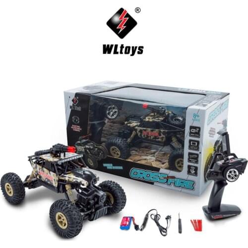 WLTOYS 18428-A 1/18 2.4GHz 4WD RC Missile Car with 0.3MP Wifi FPV Camera Off-road Crawler Real-time for Kid Toy Gift