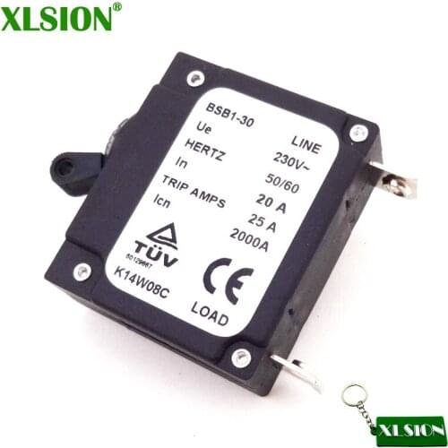 XLSION 230V 20A Chinese Generator Circuit Breaker 25A Trip Amps 2000A BSB1-30 Hertz50/60