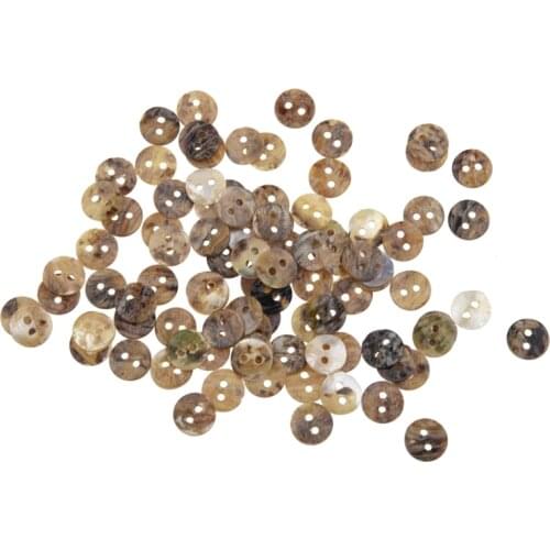 100 x 8 mm Pearl Buttons Mother of Pearl Shell Round Heads