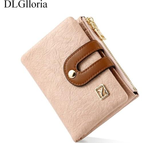 2021 Women Wallets Soft Leather Zipper Coin Purse Ladies Wallet Female Card Holder Money Bag Small Purse Slim Portfel Carteira