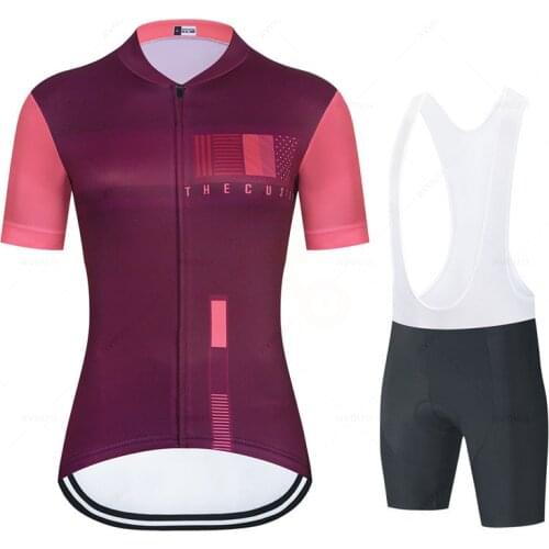 Lady New Womens Triathlon Short Sleeve Cycling Jersey Sets Skinsuit Maillot Ropa Ciclismo Bicycle Clothing Bike Shirts Ciclismo
