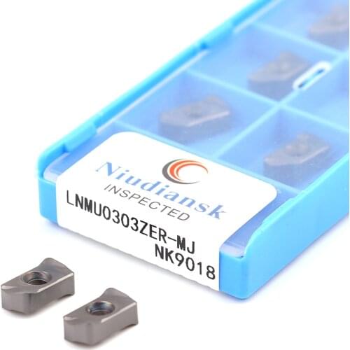 10pcs LNMU0303ZER-MJ NK9018 CNC lathe tool Cemented carbide turning blade double-sided quick cutting insert Milling cutter blade