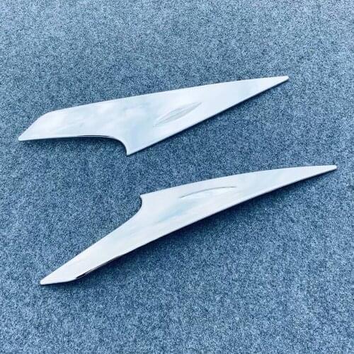 For Toyota Yaris Cross 2020 2021 ABS Chrome Front Headlight Head Light Lamp Cover Trim Strip Car Styling Accessories 2pcs