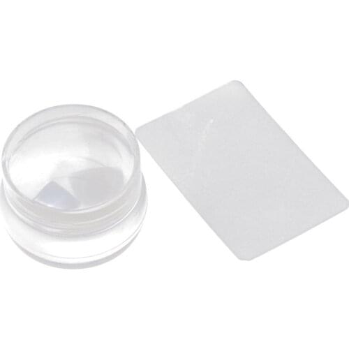 2X Nail Art Stamping Stamper Scraping Scraper Tool Set Transparent