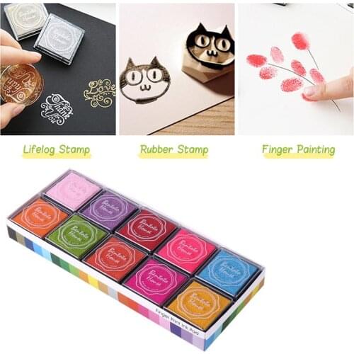 20pcs Multi-Colored Giant Ink Pads Stamp Pads For DIY Craft Scrapbooking Finger Paint Ink Pad Set Color Printing Pad