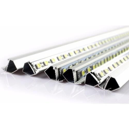 5pcs/lot LED luces Strip 5050 50cm 36Leds Warm White Cool V Aluminium profile shell LED Bar Light for cabinet showcase indoor