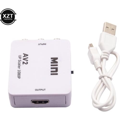 Mini AV2HDMI RCA AV HDMI CVBS to HDMI Converter Box AV to HDMI Video Adapter for HDTV TV PC DVD Xbox Projector