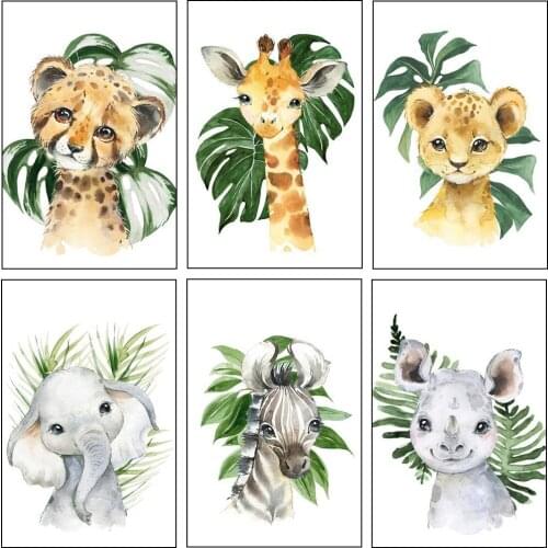 Diamond Painting 5d Full Drill Round Diamond Embroidery Fox Rabbit Home Decoration Mosaic Cartoon Painting Cross Stitch Kits