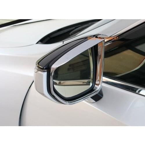 Car Rear Rearview Side Glass Mirror Trim Frame Shield Sun Visor Eyebrow For Lexus ES ES200 ES250 ES300 ES350 2018 2019 2020 2021