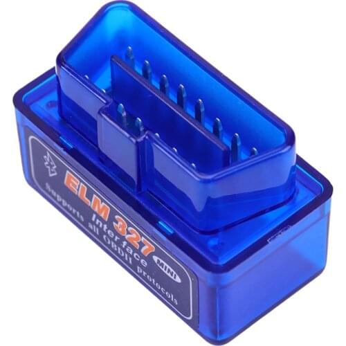 1PC Car Adapter Mini Bluetooth Elm327 Obd2 Scanner Auto Diagnostic Tool Code Reader For Android Windows Symbian English