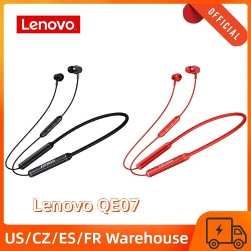 Lenovo QE07 Bluetooth 5.0 Wireless Earphone Sport Earbuds Waterproof Noise Cancelling Stereo Headset Magnetic Neckband Headphone