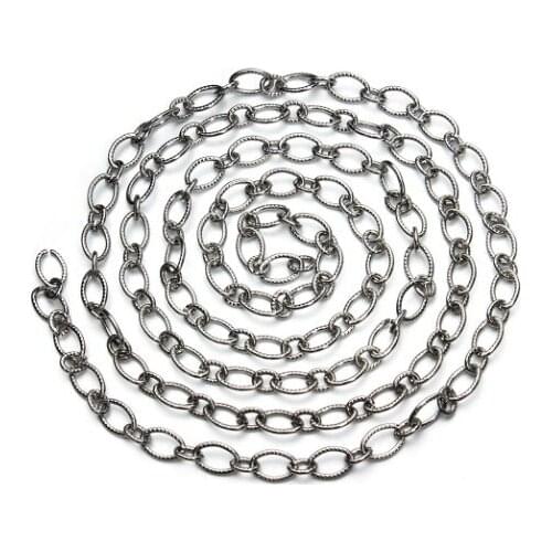 5meter 5.5mm Stainless Steel chain Chains for DIY Jewelry Chain Making Crafts df3h