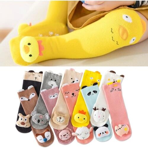 Kids Socks Baby Autumn New Cartoon Doll Accessories Baby Floor Socks Non-slip Toddler Baby Knee High Infant Sock Childrens Socks