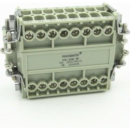 HDC-HA-016M/F Heavy Load Connector Heat Flux Avenue Plug-in Unit 16 Core 16A Screw Type