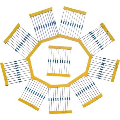 Resistor Kit Handy Resistance Portable 10values*10pcs=100pcs for Electronic Components Package