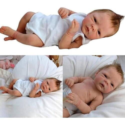 18inch Reborn Baby Dolls Handmade Newborn Doll Full Silicone Body Doll