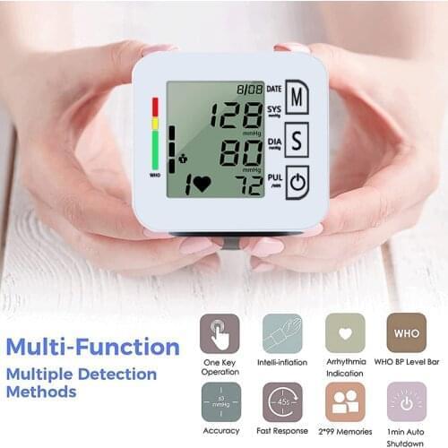Wrist pose mini sphygmomanometer broadcast Heart rate blood pressure electronic the elderly Portable Home health monitor