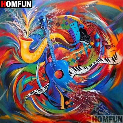 HOMFUN Full Square/Round Drill 5D DIY Diamond Painting "Color violin scenery" 3D Embroidery Cross Stitch 5D Decor Gift A17207